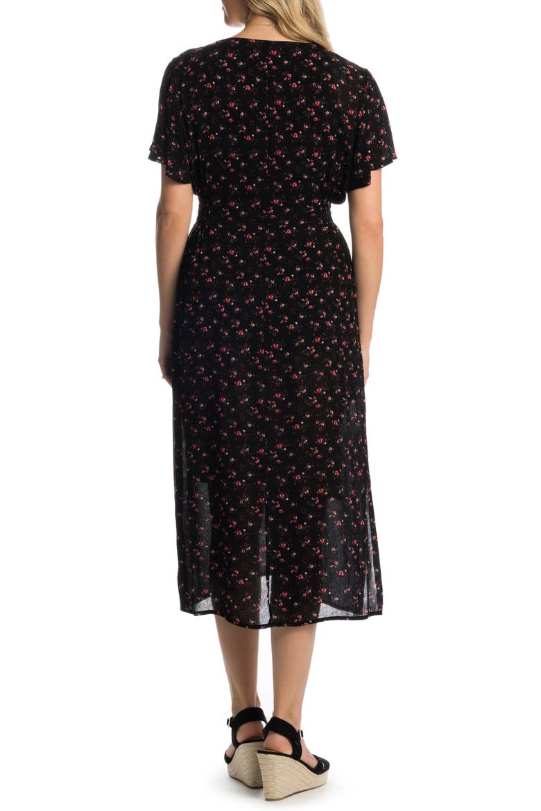 Ballencia Maternity/Nursing Dress, Alternate, color, BLACK FLORAL