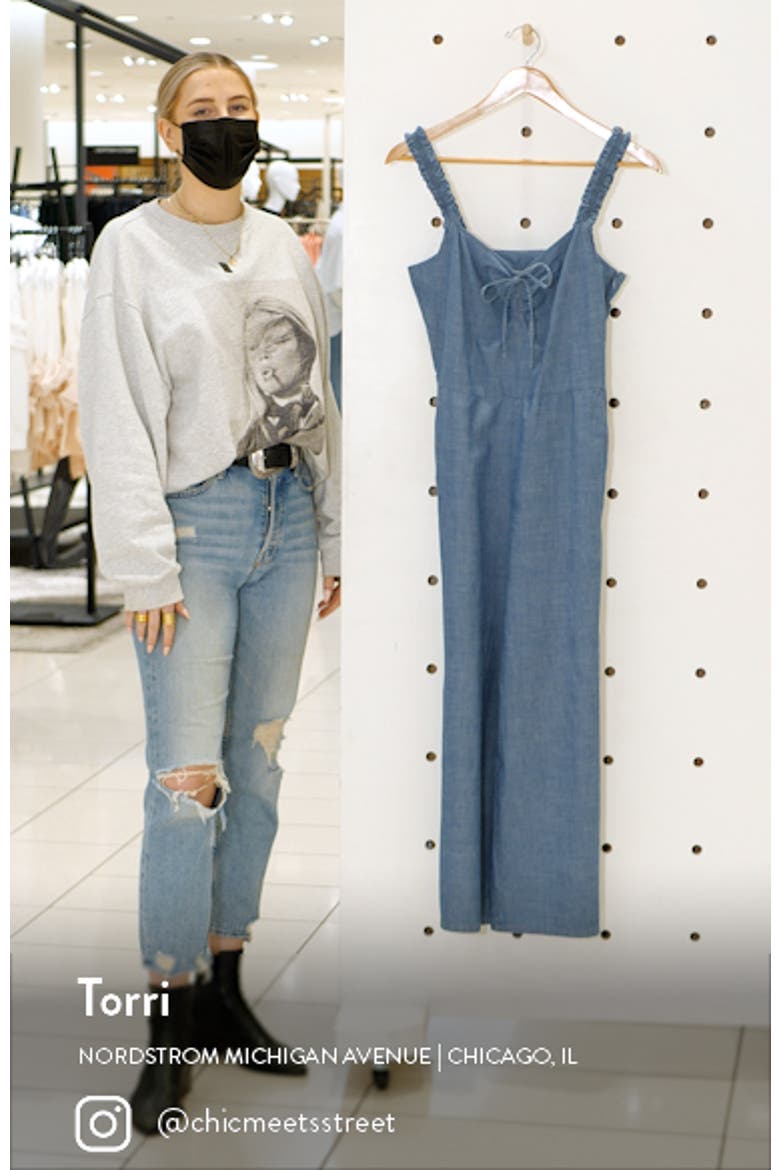 Akela Crop Wide Leg Chambray Jumpsuit video