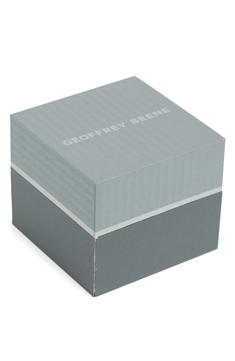 GEOFFREY BEENE Diamond Bracelet Strap Chronograph Watch, 42mm, Alternate, color, Silver