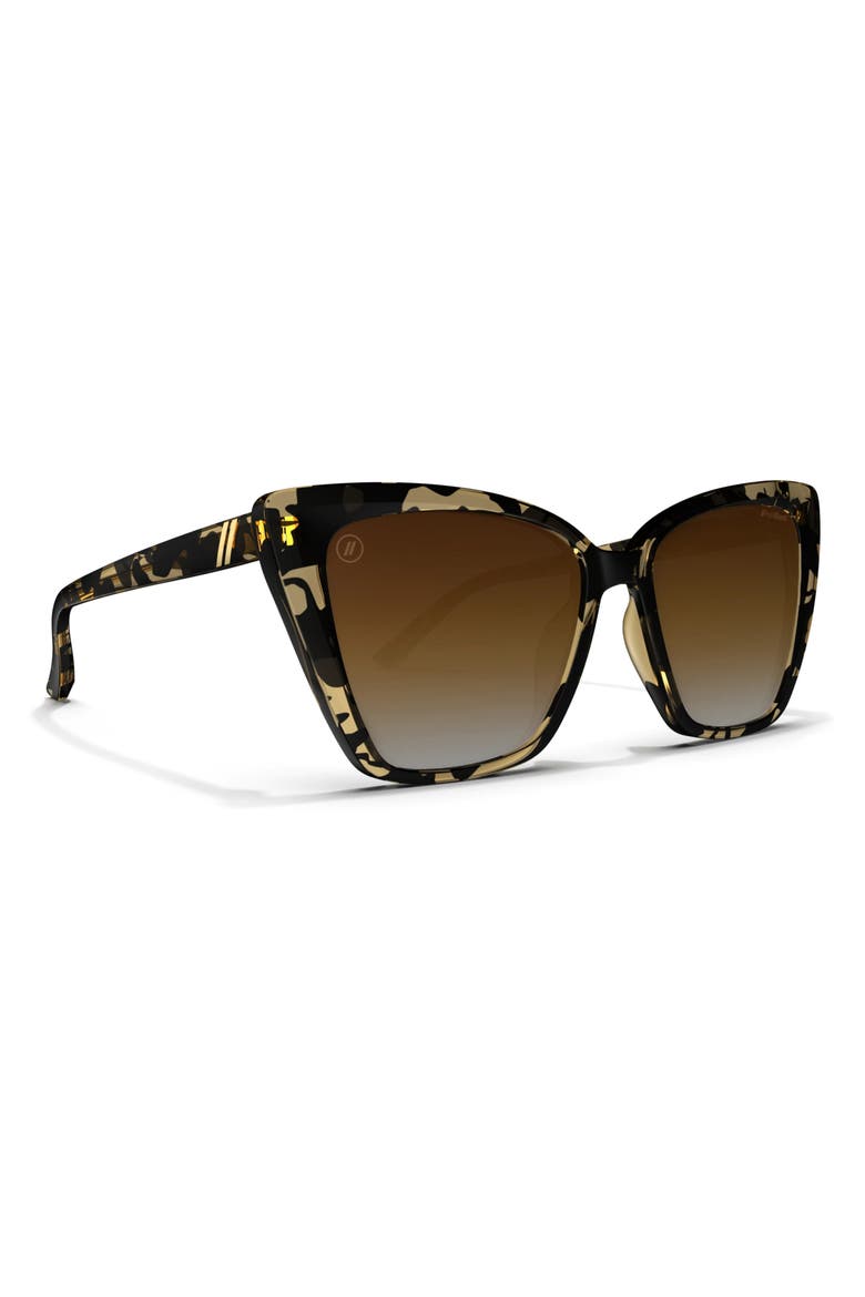 Isla 56mm Polarized Cat Eye Sunglasses, Alternate, color, MOJAVE TORT
