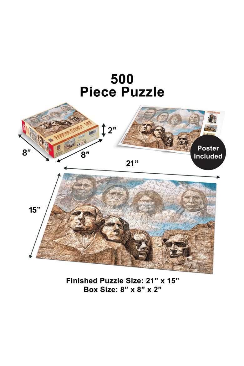 Founding Fathers 500 Piece Jigsaw Puzzle, Alternate, color, Multicolor