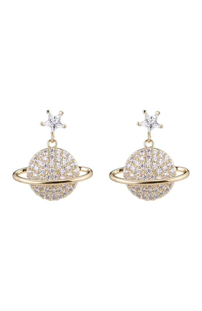 EYE CANDY LOS ANGELES Mars CZ Crystal Drop Earring, Main, color, Gold
