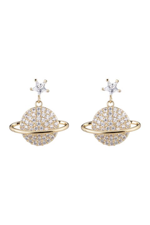 Mars CZ Crystal Drop Earring