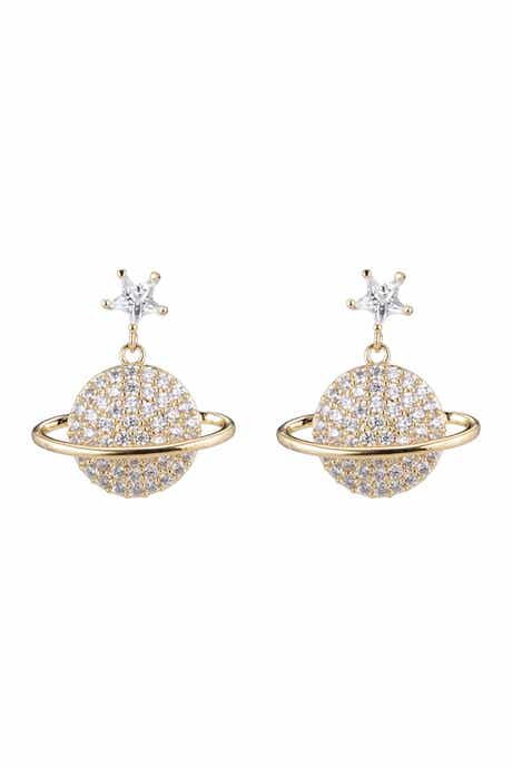 EYE CANDY LOS ANGELES Mars CZ Crystal Drop Earring