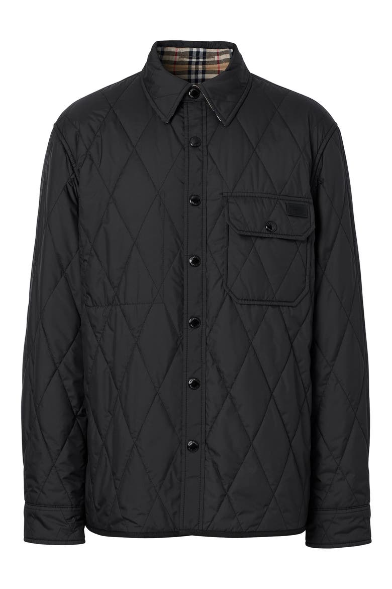 Cresswell Reversible Quilted Jacket, Main, color, BLACK