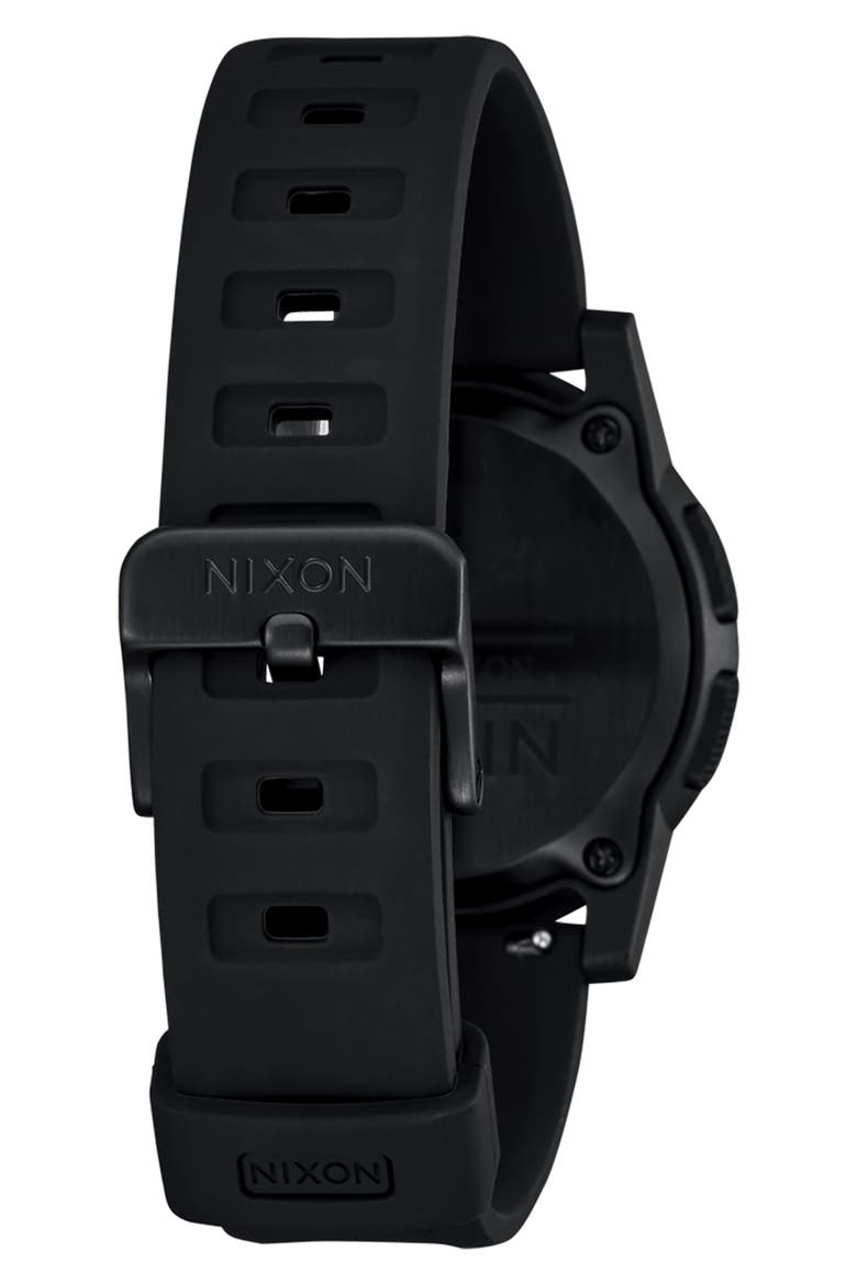 Disk Digital Silicone Strap Watch, 39mm, Alternate, color, BLACK / BLACK / NEGATIVE