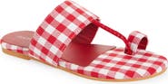 FUCHSIA Gingham Toe Sandal