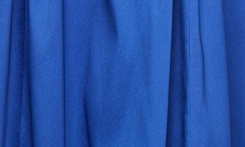 Alex Evenings Floral Detail Off The Shoulder Mikado Cocktail Dress In Bright Royal