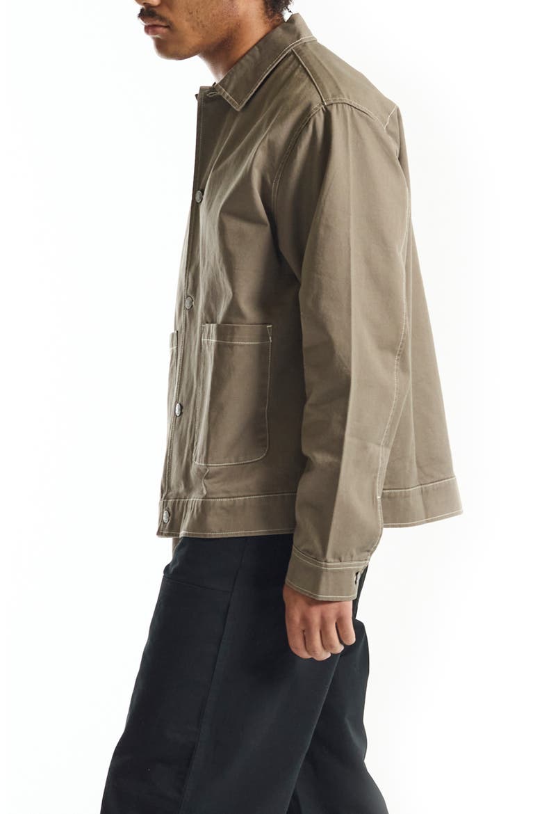 Off Duty Water Resistant Cotton Twill Chore Jacket, Alternate, color, COFFEE