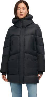 Pajar Heirani Mid-Length Quilted Parka Puffer with Oversized Hood