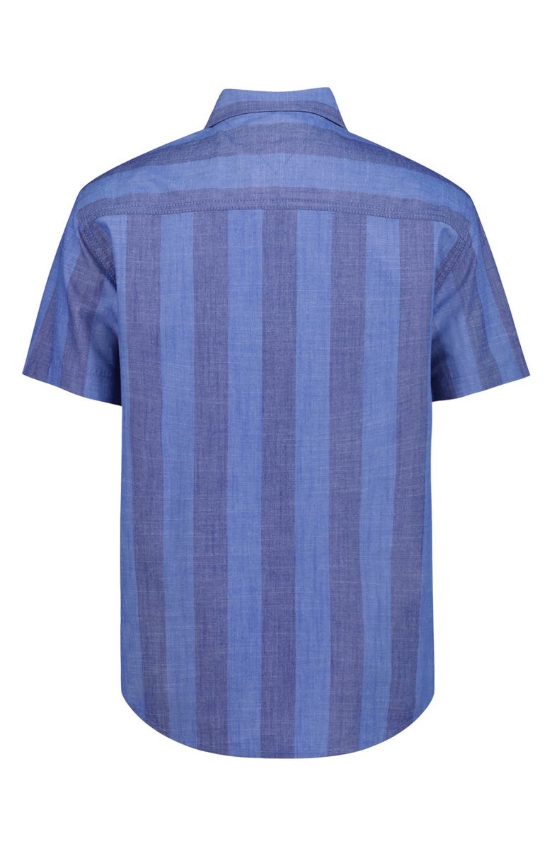 Tommy Hilfiger Kids' Awning Stripe Button-Up Shirt, Alternate, color, Beaucoup Blue