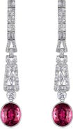 Mindi Mond Deco Dangle Tourmaline & Diamond Drop Earrings