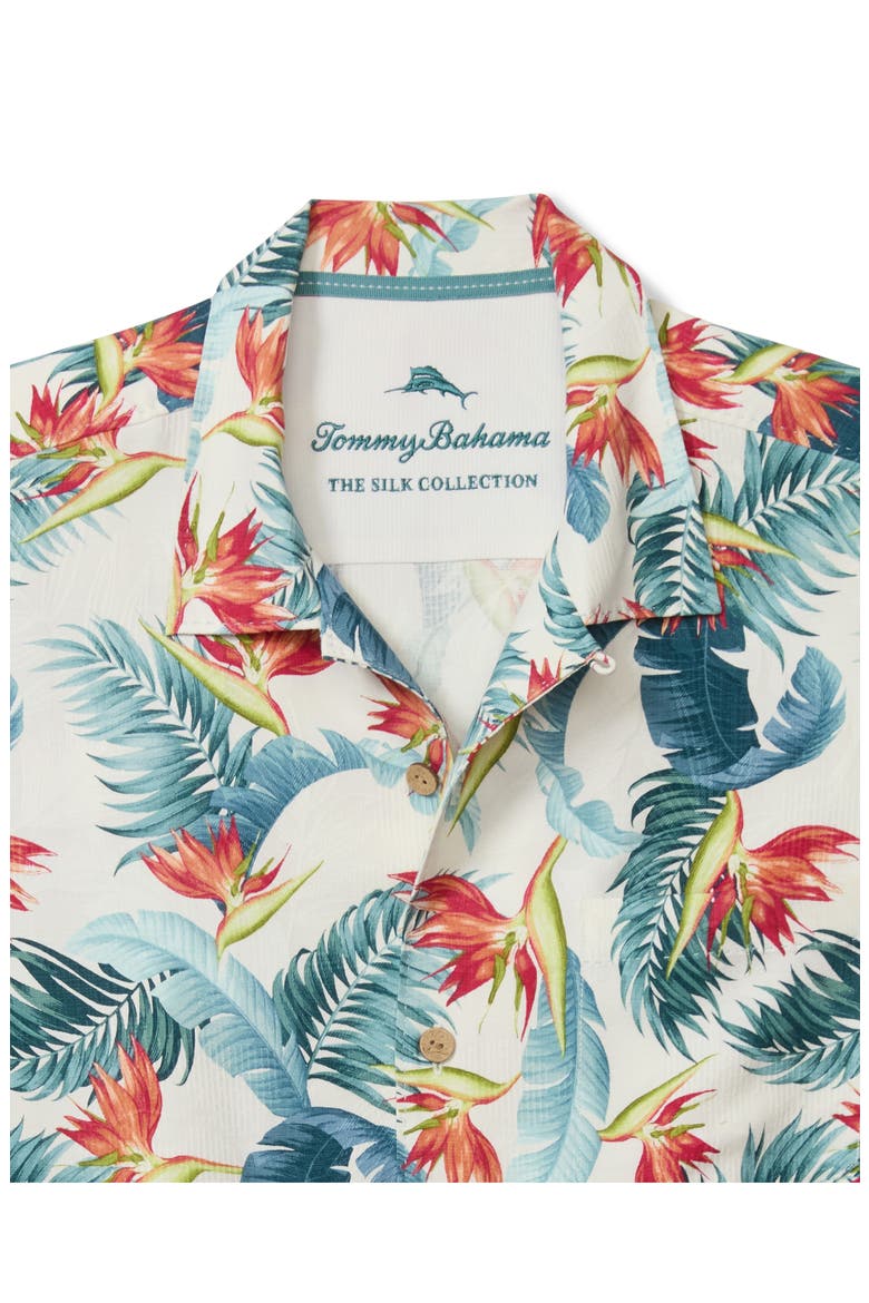 Garden of Hope & Courage Short Sleeve Silk Button-Up Shirt, Alternate, color, CONTINENTAL