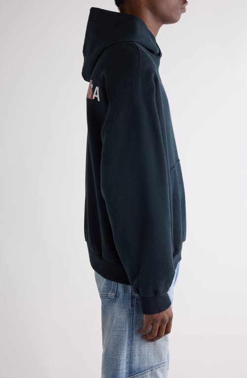 Balenciaga Hooded Sweatshirt Kangaroo Pocket In Blue