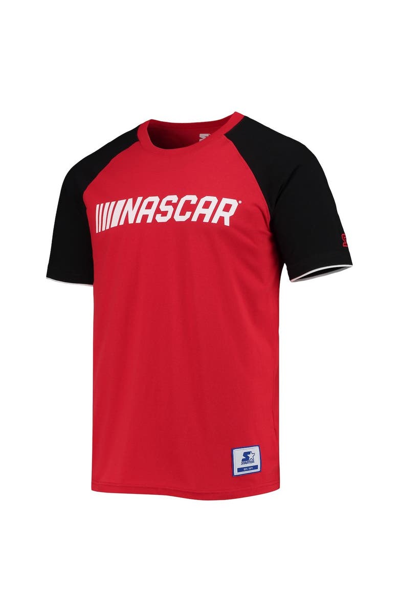 STARTER Men's Starter Red/Black NASCAR The Catcher Raglan T-Shirt, Alternate, color,