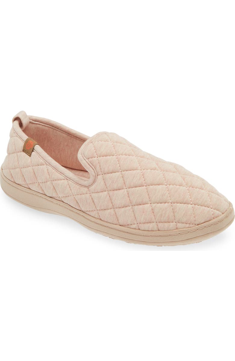 Acorn Lupine Quilted Slipper, Main, color, Beige