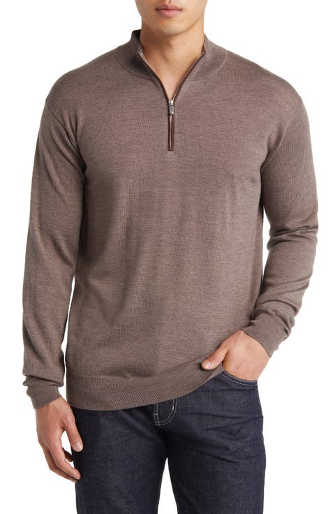 Autumn Crest Wool Blend Quarter Zip Pullover