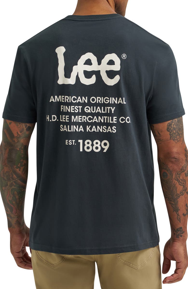 Lee Logo Graphic T-Shirt, Alternate, color, Washed Black