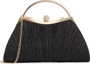 ALESSIA BIANCHI Glitter Curve Frame Clutch