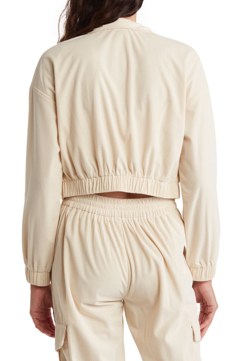 AREA STARS Waffle Knit Crop Jacket, Alternate, color,