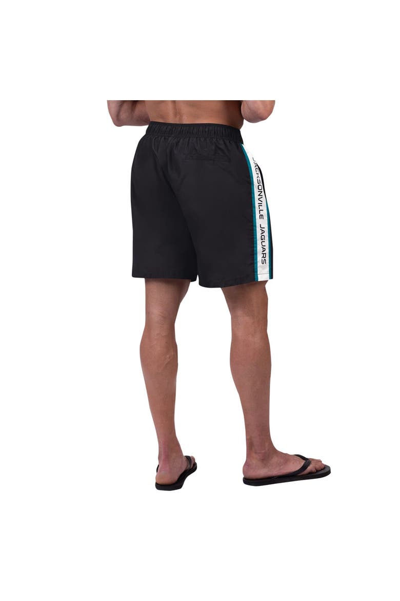 Men's G-III Sports by Carl Banks Black Jacksonville Jaguars Streamline Volley Swim Shorts, Alternate, color, Black