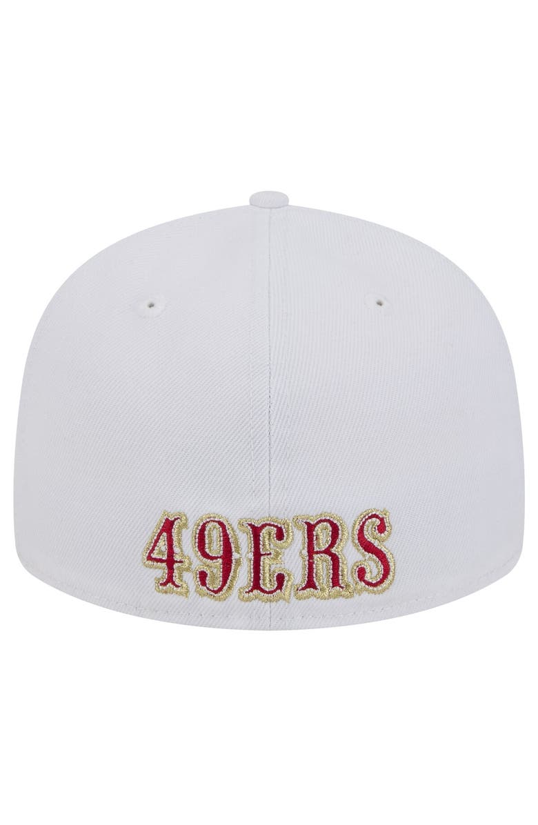 New Era Men's New Era White San Francisco 49ers Omaha Low Profile 59FIFTY Fitted Hat, Alternate, color, White