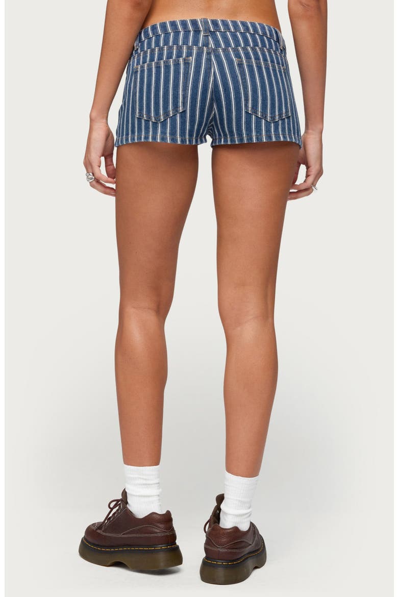 Odie Stripe Denim Shorts, Alternate, color, BLUE