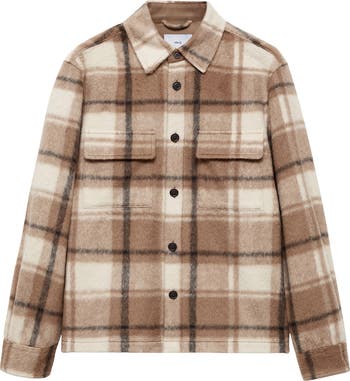 Textured Check Flannel Overshirt
