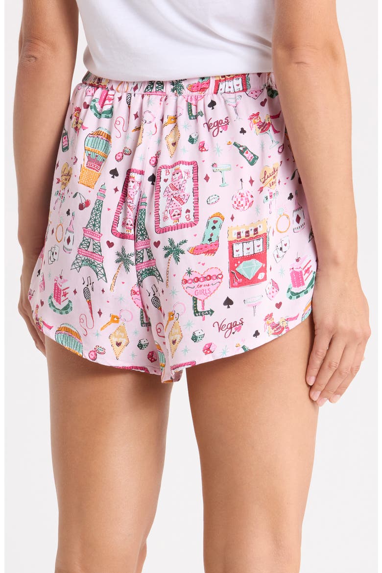 Sweet Dreams Satin Shorts, Alternate, color, LUCKY PINK