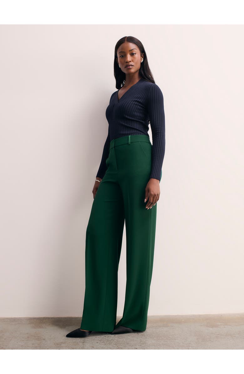 The Fold Adelaide Clever Crepe Pants, Alternate, color, Green