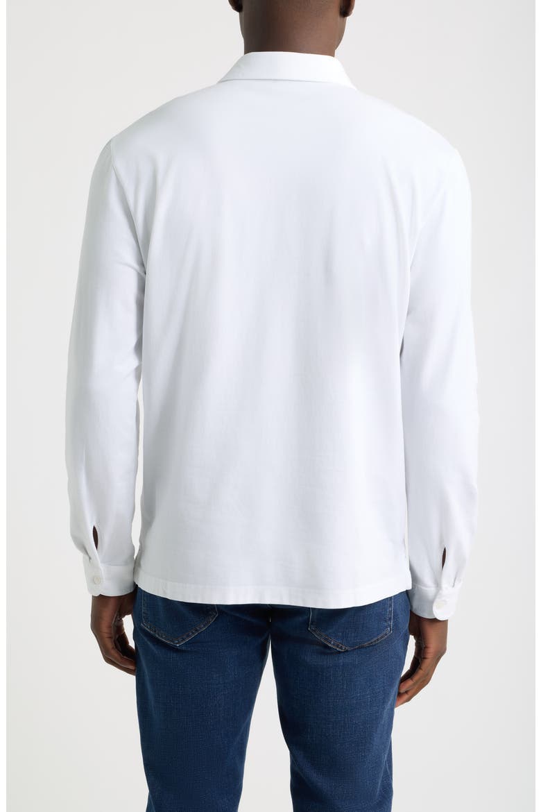 Crown Flex Pima Cotton Long Sleeve Polo, Alternate, color, WHITE