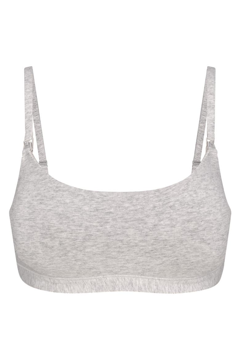 Jersey Maternity/Nursing Bra, Alternate, color, LIGHT HEATHER GREY