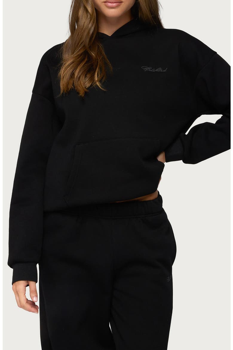 Basic Girl Oversized Hoodie, Main, color, BLACK
