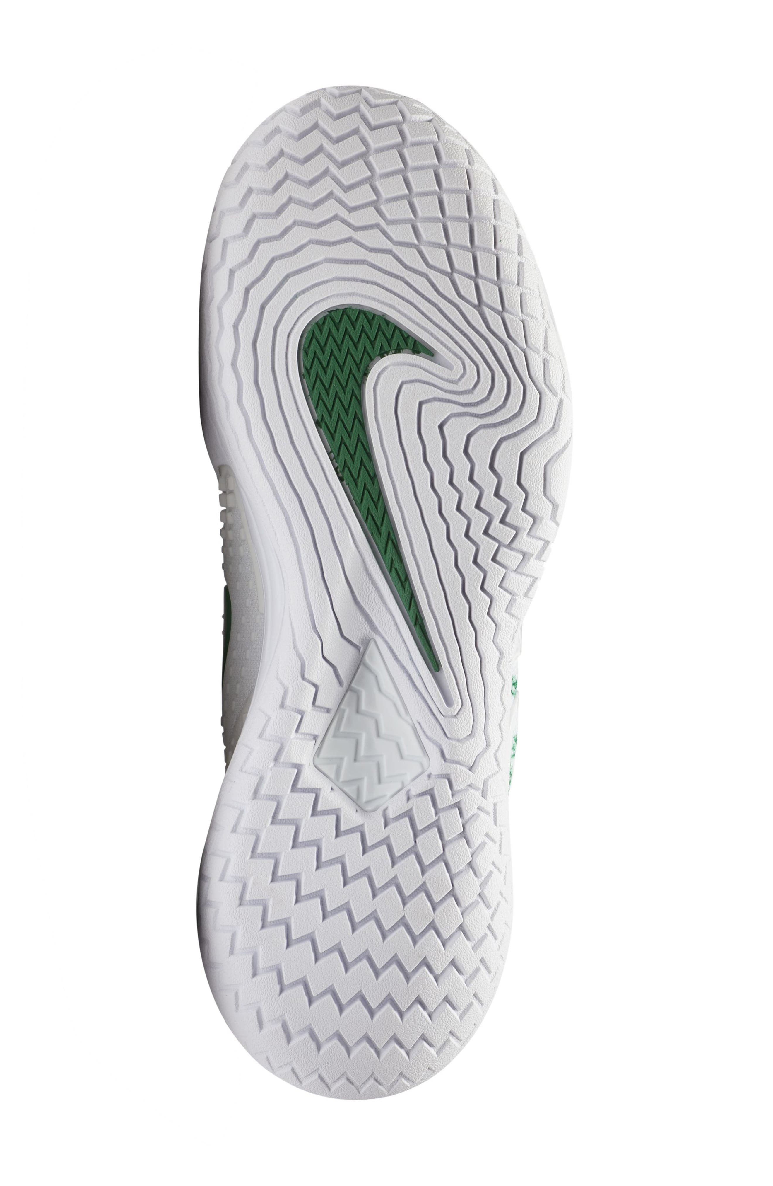 NikeCourt Air Zoom Vapor Cage 4 Tennis Shoe, Alternate, color, WHITE/CLOVER/WHITE