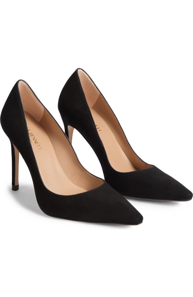 LK Bennett Fern Pointed Toe Pump, Main, color, Black Suede