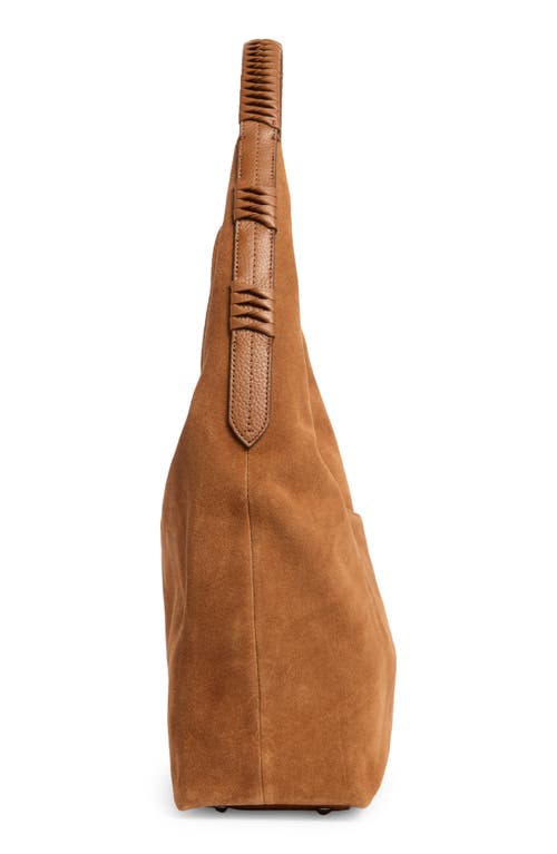 Aimee Stardust Leather Hobo Bag In Brown