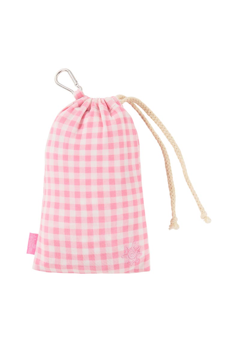 My First Sun Blanket with Hood, Alternate, color, Light Pink Gingham