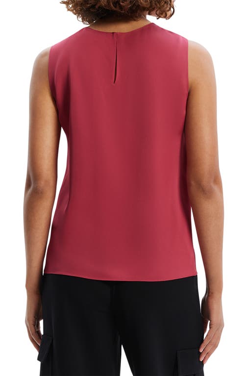 Theory Silk Sleeveless Top In Deep Rose - Ugf
