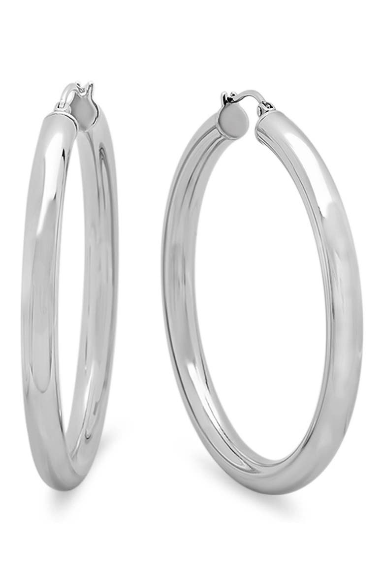 50mm Hoop Earrings, Main, color, SILVER