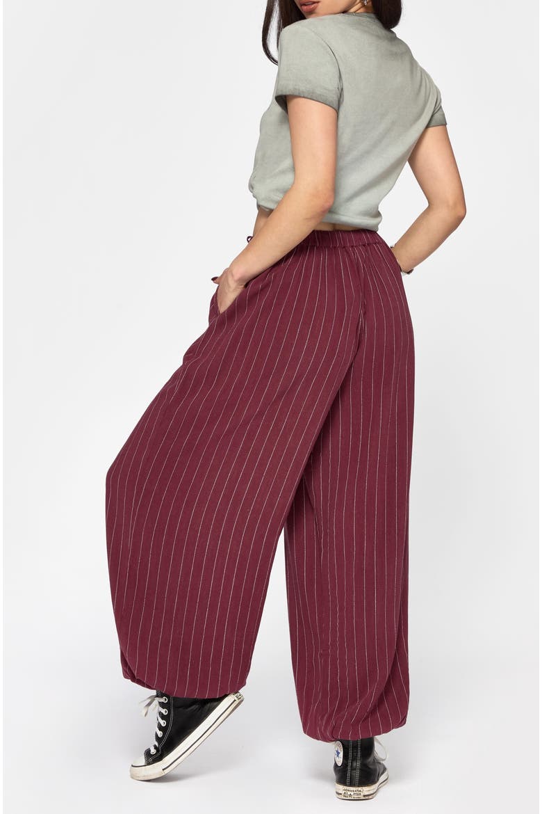Rue Stripe Voile Extreme Balloon Trouser, Alternate, color, Black