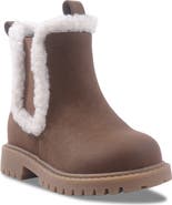 Sam Edelman Kids' Lucianna Faux Fur Trim Faux Leather Boot