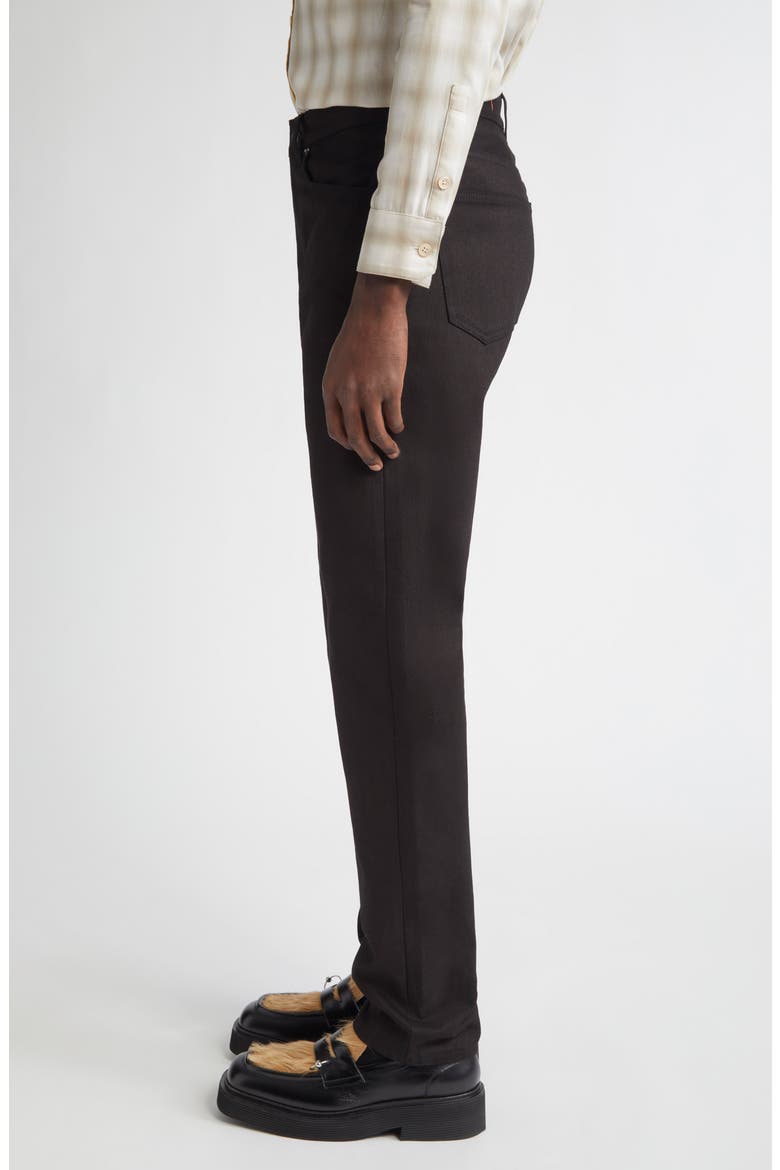 Rear Stripe Five-Pocket Pants, Alternate, color, BLACK