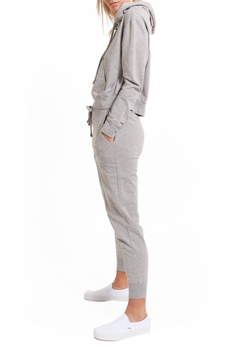 Micro Terry Slim Fit Joggers, Alternate, color, LT HEATHER GREY