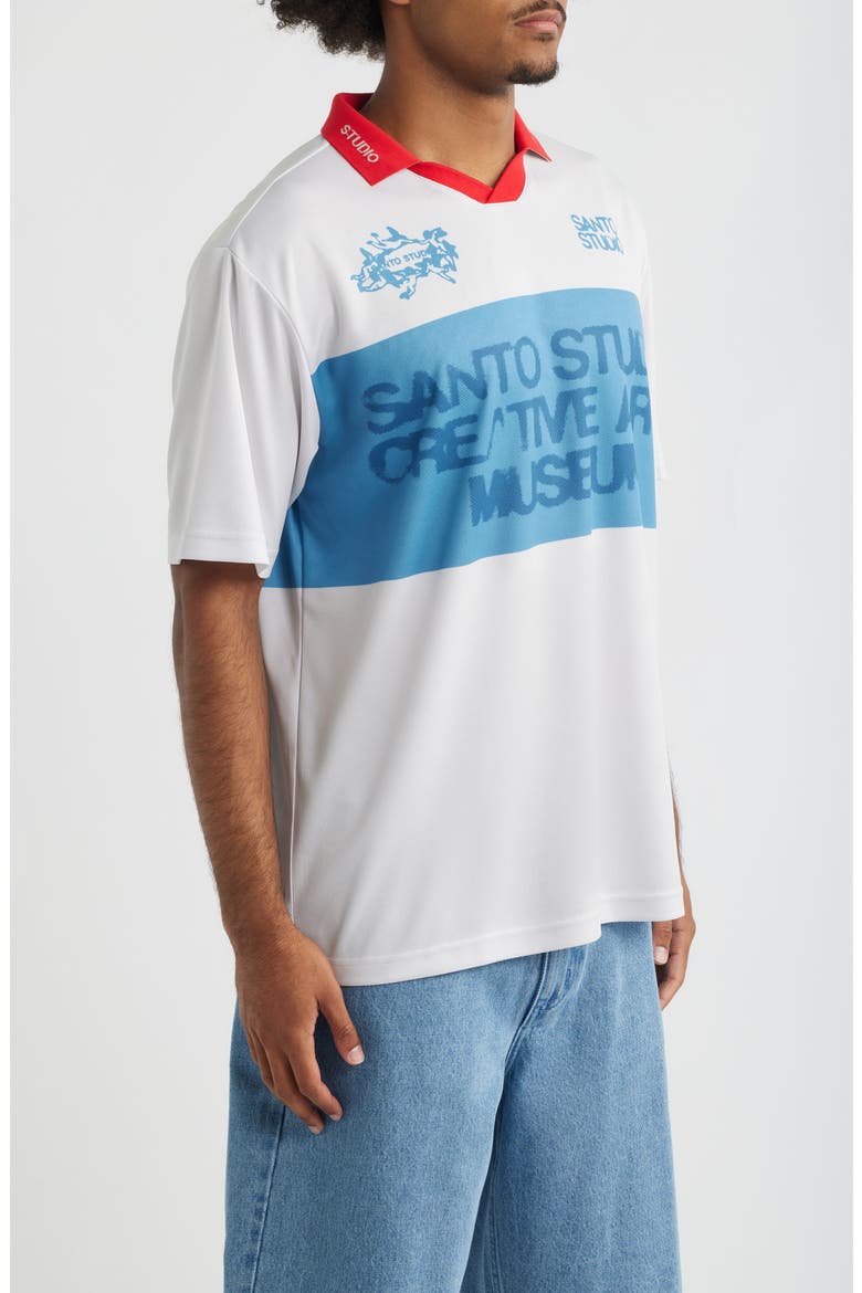 Banded Sando Johnny Collar Short Sleeve Club Jersey, Alternate, color, CONCRETE WHITE