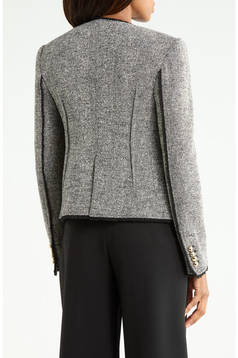 Ivie Herringbone Blazer, Alternate, color, BLACK WHITE HERRINGBONE