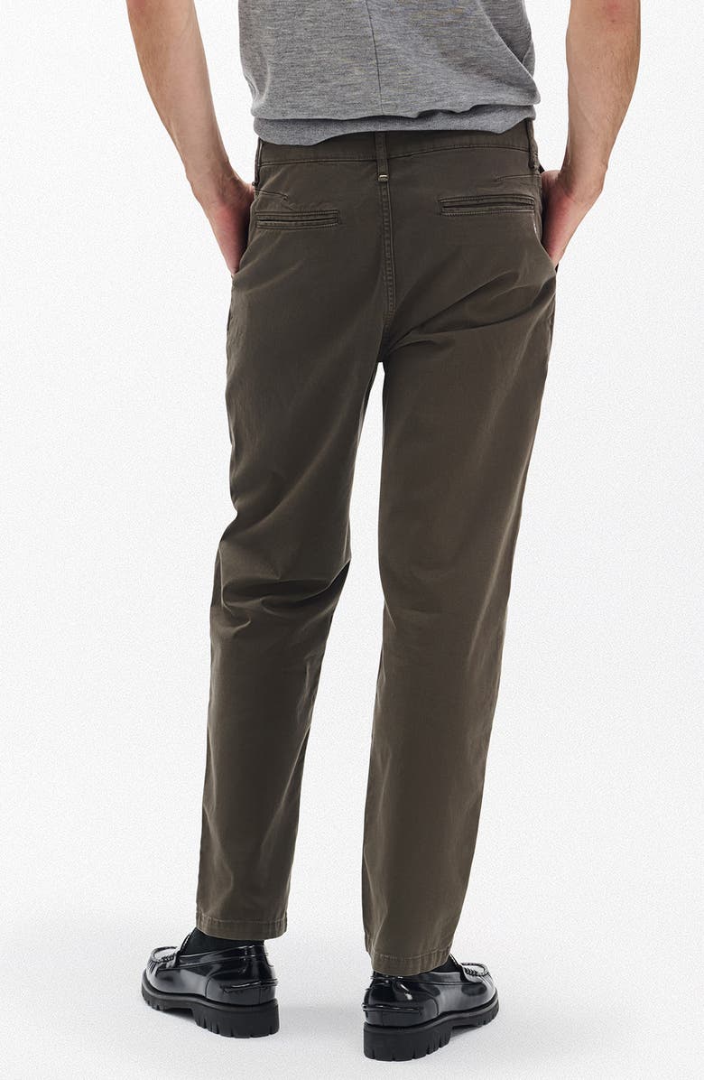 rag & bone Evan Trim Fit Pleated Stretch Cotton Chinos, Main, color, Bark