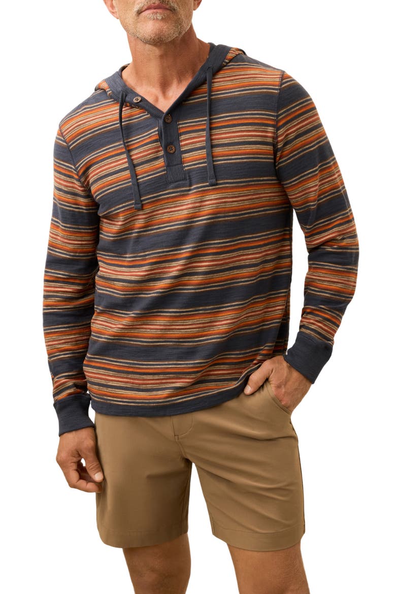 Sunwashed Organic Cotton Slub Hoodie, Main, color, NIGHTTIME FIRE STRIPE