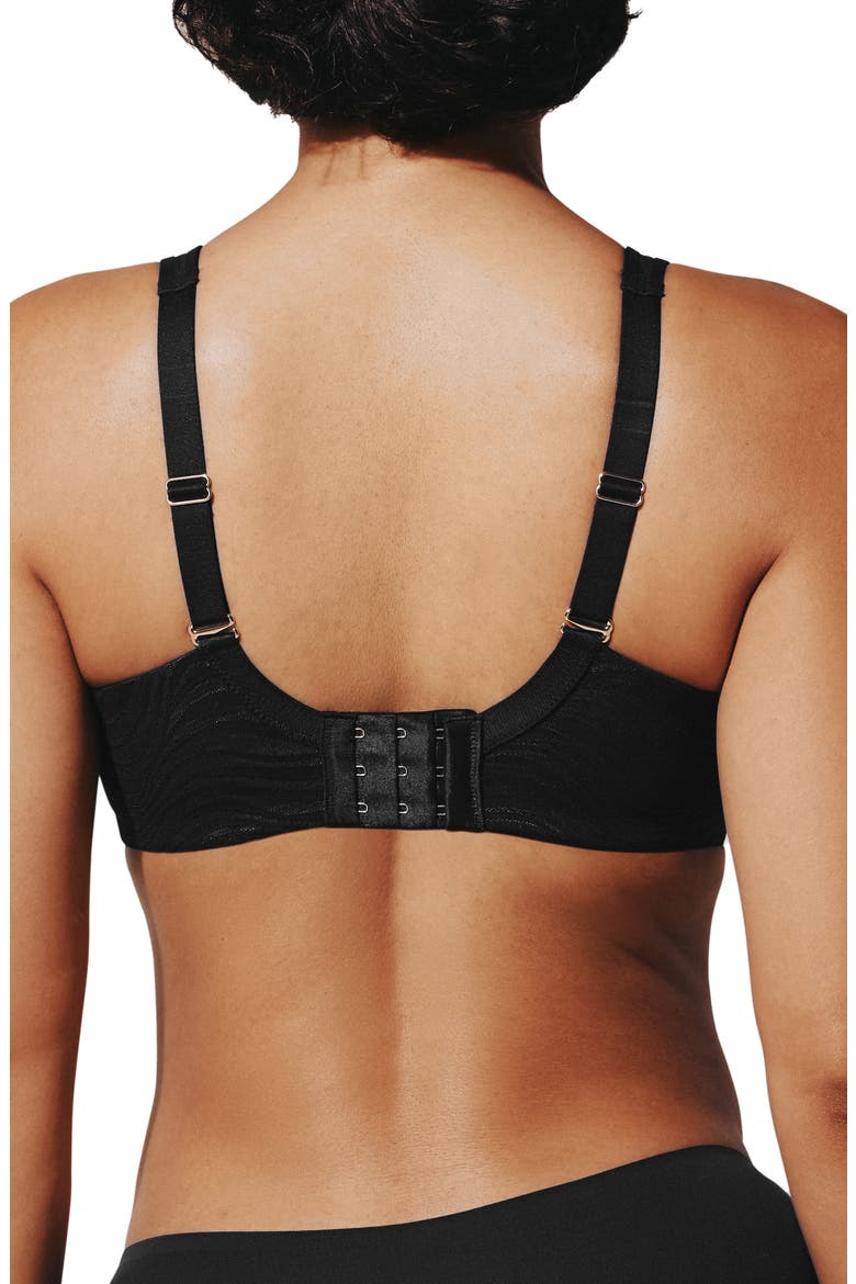 24/7® Classic Underwire Unlined Lace Minimizer Bra, Alternate, color, BLACK
