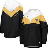 Tommy Hilfiger Women's Tommy Hilfiger White/Gold New Orleans Saints Staci Half-Zip Hoodie Windbreaker Jacket