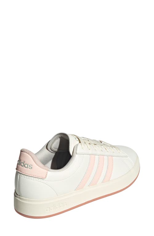 Adidas Originals Adidas Grand Court 2.0 Sneaker In White/quartz/green Met.